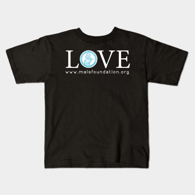 Love Median Arcuate Ligament Syndrome MALS Kids T-Shirt by NationalMALSFoundation